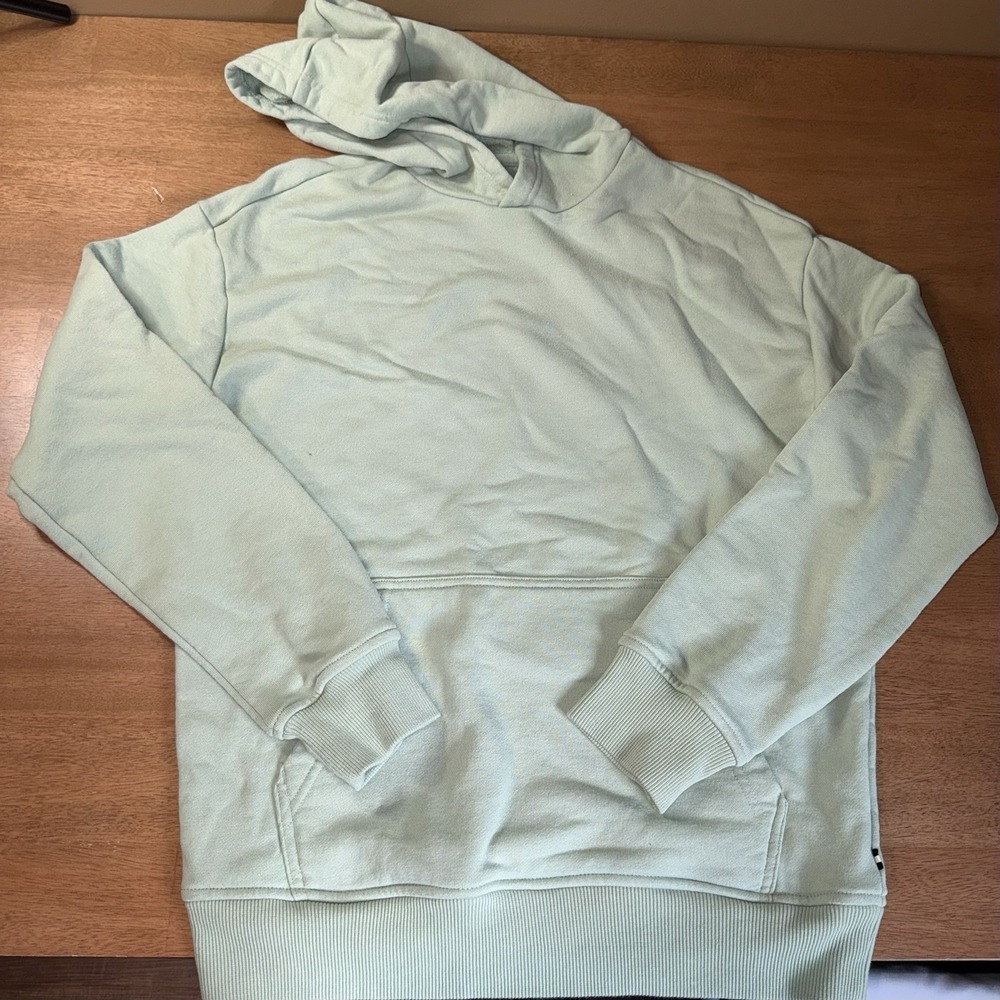 Edgar + Ash Mens Mint Green French Terry Pullover Hoodie Sweatshirt Small